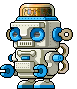 藍色機器人-移動