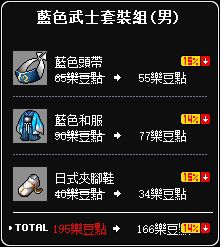 藍色武士套組(男)