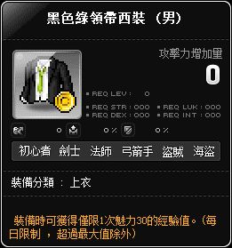 藍色綠領帶西裝(男)