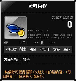藍時尚帽